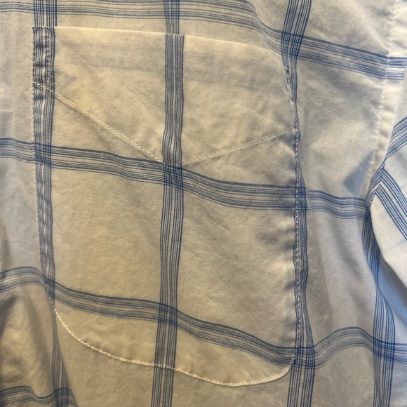 Bonobos casual button down white with blue squares sz. S/short no flaws - Picture 3 of 4